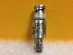 Narda 755-6, DC to 1.5 GHz, 6 dB, Coaxial Attenuator