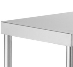 12″W x 84″D x 19″H Stainless Steel Single Deck Overshelf For Work Prep Tables