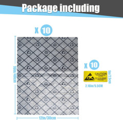 10 Pack 12×16” Anti-Static Bags ESD Open Top for Motherboard LCD GPU