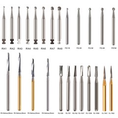 10pcs/pk Dental Carbide Burs for High Speed Handpiece Pear Bur 19mm FG Shank