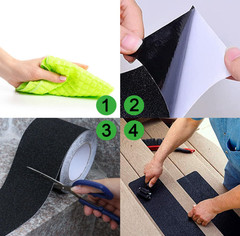 Cinta antideslizante 8″x35ft 80 grit, uso exterior/interior, tracción segura