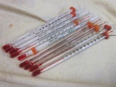 Lot of 9 SPER Scientific Laboratory Chemical Thermometer 76mm 1mm, -10C-100C