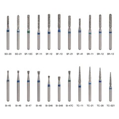 50PCS AZDENT Dental Diamond Burs Drill FG For High Speed Handpiece 5pcs/box