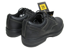 Caterpillar Oversee Oxford Steel Toe Work Shoe Black Leather SRX Mens Size 8.5 W