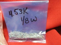 Lot of Resisters Bagged and Prepped for Install with Various values
