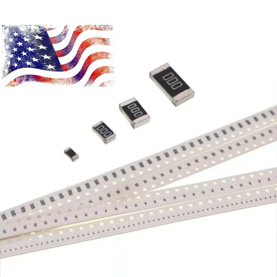 10 pcs 0603 0805 1206 SMD Resistors Kit 1 ohm-1m ohm Choose From 33 Values SMT