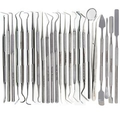 GERMAN 24x Dental Tools Set Dentist Teeth Clean Plaque&tarter Remove Probe Picks