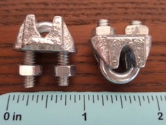 1/8″ CABLE CLAMP U BOLT STEEL WIRE CLIP U-BOLT :50,100,200 & 500 pcs