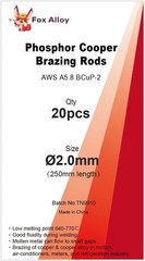 AWS A5.8 Compliant 20PCS Phosphorus Round Copper Welding Rods for Precision Work