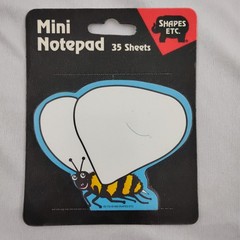 Vintage Shapes Etc. Mini Notepad 35 Sheets Bee