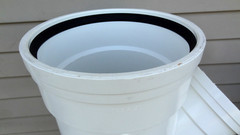 043314 Trench Tough Plus 12 x 12 x 8 in. Gasket Sewer SDR 35 PVC Double Wye