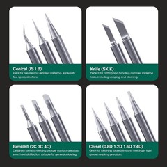 12-Piece 900M Soldering Iron Tips Set for Hakko & Yihua – Copper Quality
