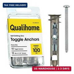 Heavy Duty Drywall Anchors and Screws Kit Including Self-DrillingToggle Anchors