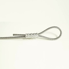HIGOOD Aluminum Swage Sleeves for Wire Rope Dia 1/8″, Aluminum Alloy, PK 100