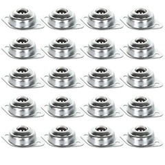 16 Pack 1/2″ Roller Ball Transfer Bearings, Carbon Steel Ball Transfer Unit Swiv