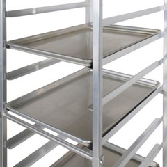 20″W x 26″L x 69″H Aluminun 12 Pan End Load Bun Pan Bakery Rack With Casters