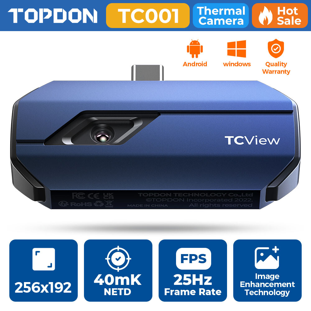 TOPDON TC001 Pro-Grade Thermal Imaging Camera 256*192 Accuracy Resolution