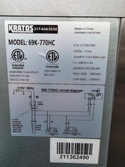 KRATOS / Hubert 69K-770HC 48″ Sandwich Salad Prep Table AAA Excellent Condition