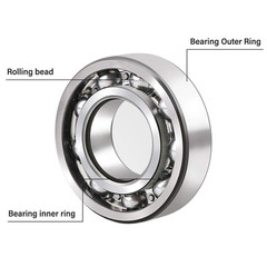 20 Pcs 608 2RS Ball Bearings, Bearing Steel & Rubber Sealed, 8mm x 22mm x 7mm