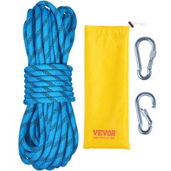 VEVOR 10.5 mm Static Climbing Rope 9.7M(32ft) Outdoor Rock Climbing Rope Blue