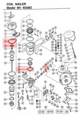 CoFast® 4 High Quality GAFE Gaskets set kit Aftermarket Hitachi NV45AB2 883892