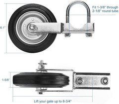 Galvanized Steel Gate Wheel – 500lbs Capacity, Easy Installation Support Wheel