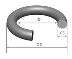 Round O-Ring (ID: 49.21mm., WD: 3.53mm., OD: 56.27mm.) by ContractorsX