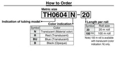 SMC TH1075N-20 Fluorinated Ethylene Propylene Tubing 10 mm in OD 7.5 mm in ID✦KD