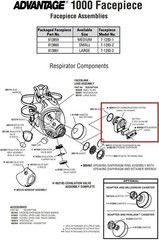 MSA ESP Communications System / Voice Projection Unit – Advantage 1000 Gas Mask