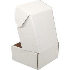 100 Pack 4x4x2 Inch White Corrugated Cardboard Small Shipping Mailer Box