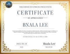 Professional Certificate Paper 8.5 X 11 for Printing, Diploma Paper, Award Certi