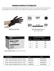 Disposable Nitrile Gloves Industrial / Medical Black Latex & Powder Free BluZen