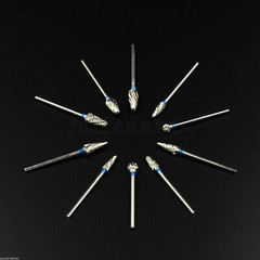 10 Pcs HP Tungsten Steel Carbide Cutter Dental Denture Burs Lab Drill Polisher P