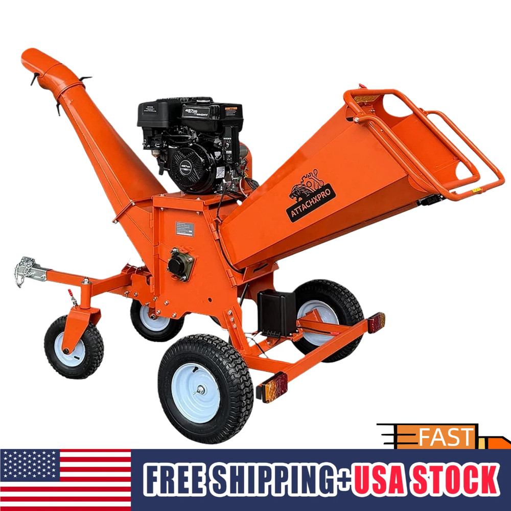 Wood Chipper Shredder Mulcher 18HP Heavy Duty Gas Powered 6” 457cc Free ship