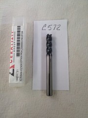 1 NEW CERATIZIT 1/4″ DIAMETER CARBIDE ENDMILL. 1443172. 4 FL. 3/4″ LOC. (C572)