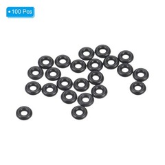 100pcs 4x2x1mm Nitrile Rubber O-Rings Metric Sealing Gaskets, Black