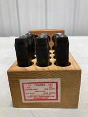Young Bros. Stamp Works 1/2″ Steel Stamp Set 9 Figures Numbers 09091