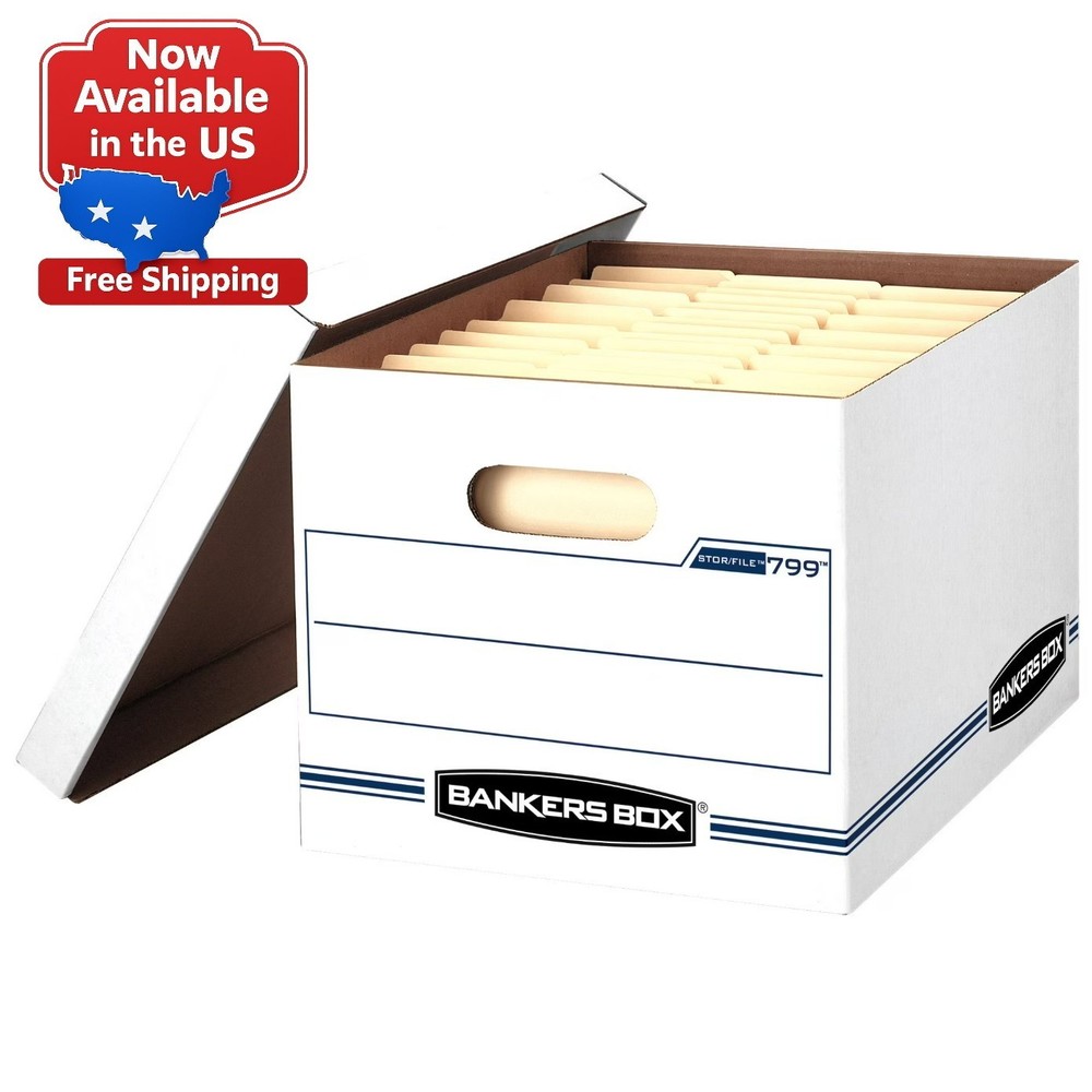 (2pack )Bankers Box Basic Duty Letter/Legal File Storage Box with Lids, 10 Pack