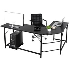 66″ L-Shaped Gaming Desk Corner Computer Desk PC Laptop Study Table Workstation