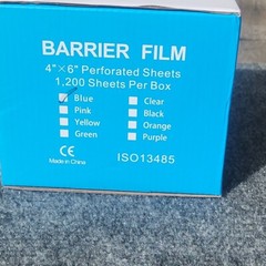 Dental Barrier Film Sticky Wrap Clear or Blue 4″ x 6″ (1200 Sheet)