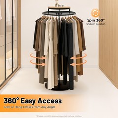 Round Clothing Rack, Clothing Display Rack, Floor-standing Garment Hanging Rack
