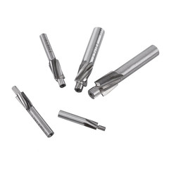 5Pcs Counterbore Drill Bits Set, 4 Flutes Straight End Mill Cutter HSS Countersi
