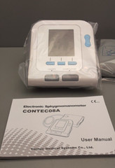 CONTEC Household automatic LCD screen electronic sphygmomanometer 2 Cuffs USA