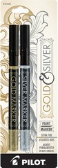 Pilot 41400 Gold & Silver Metallic Paint Marker