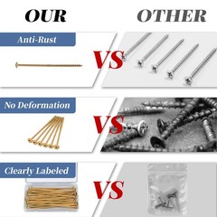 Lag Screws 6 Inch, 25PCS Heavy Duty Construction Screw, Structural Wood Screw