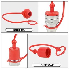 1/2″ Hydraulic Quick Connect Coupler ISO 5675 with Dust Caps – Ball Style Connec