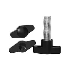 M4 M5 M6 M8 Clamping Thumb Screw Tee Wing Knob Head Hand Grip Bolt Plastic Black