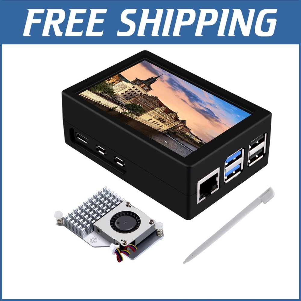 Enhanced Raspberry Pi 5 Experience with 3.5-Inch Touch Screen & Active Cooler