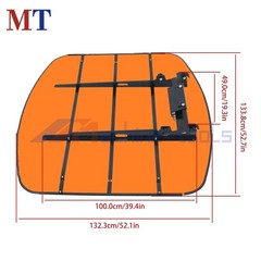 Tractor and Mowers Umbrella 52″ X 52″ Orange Canopy For ROPS 2″ x 2″ or 2″ x 3″
