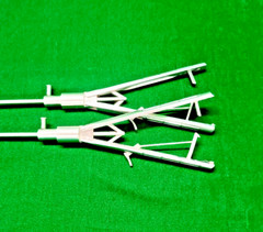 2pc Laparoscopic V-Shape Needle Holder Curved Jaw 5mmx330mm Reusable Instruments